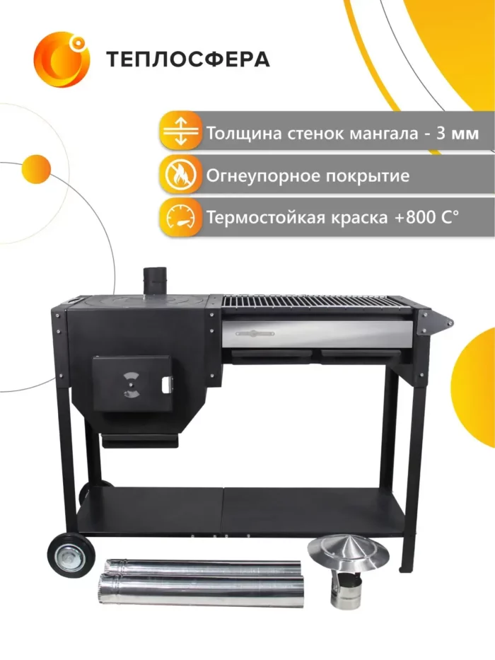 Печь мангал для дачи Premium Компакт ПМПк 01 04