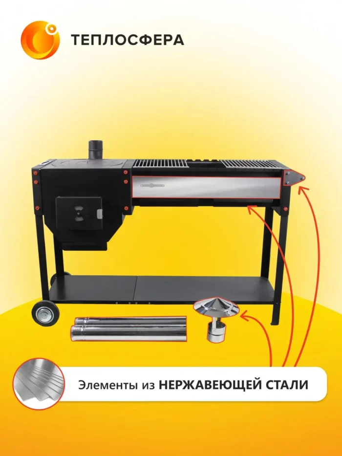 Печь мангал Premium ПМП 01 03